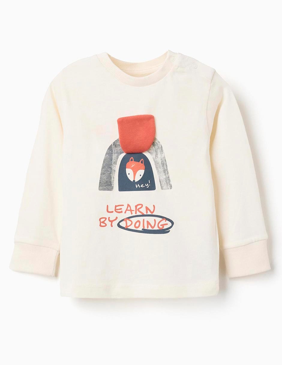 Playera manga larga para bebé unisex