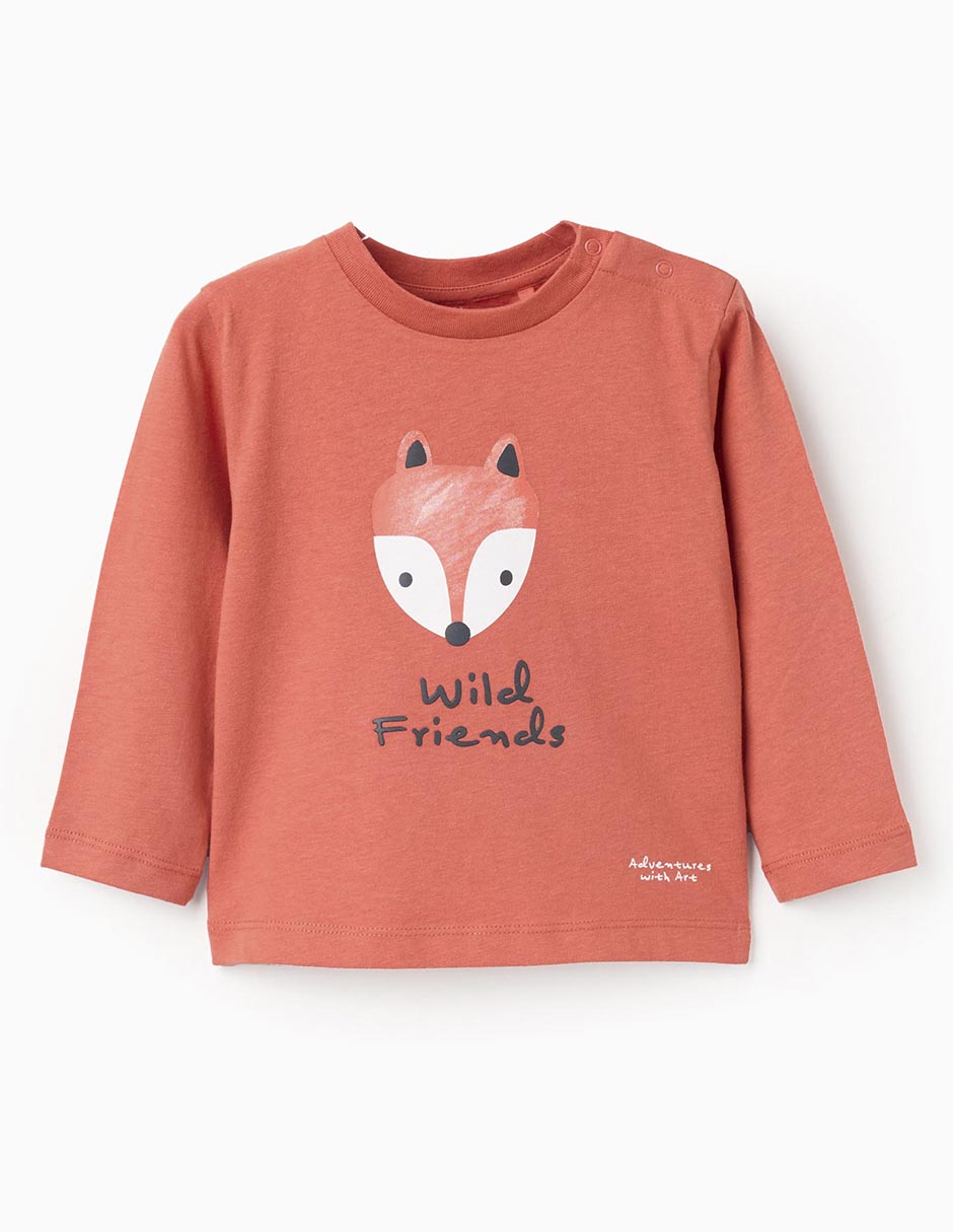 Playera manga larga para bebé unisex