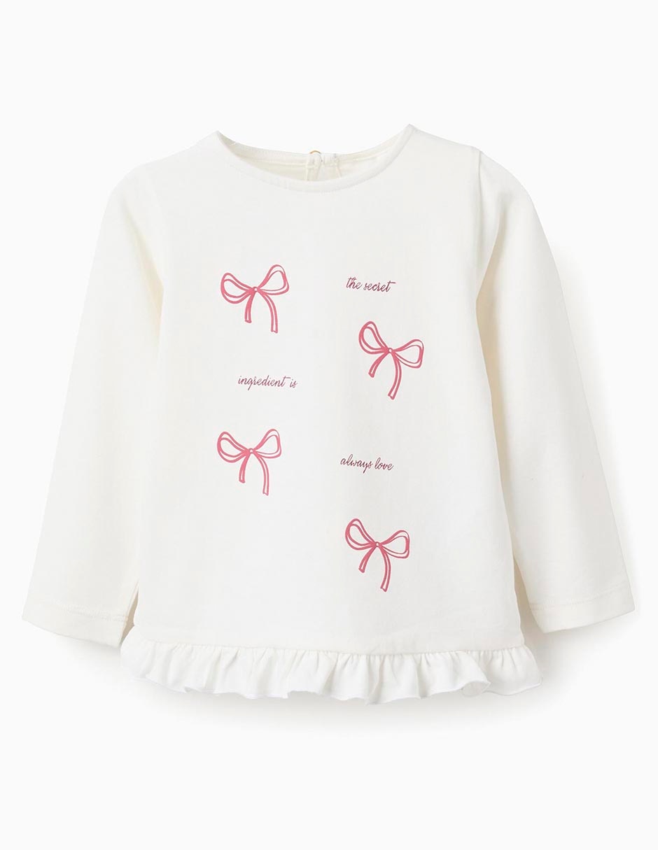 Playera manga larga para bebé / infantil niña Playera manga larga para bebé / infantil niña