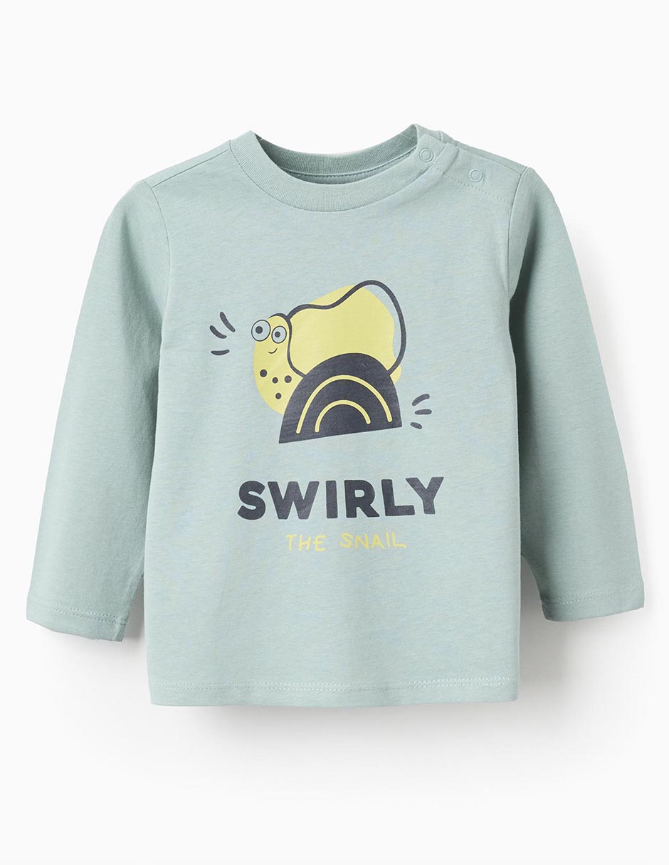 Playera manga larga para bebé unisex
