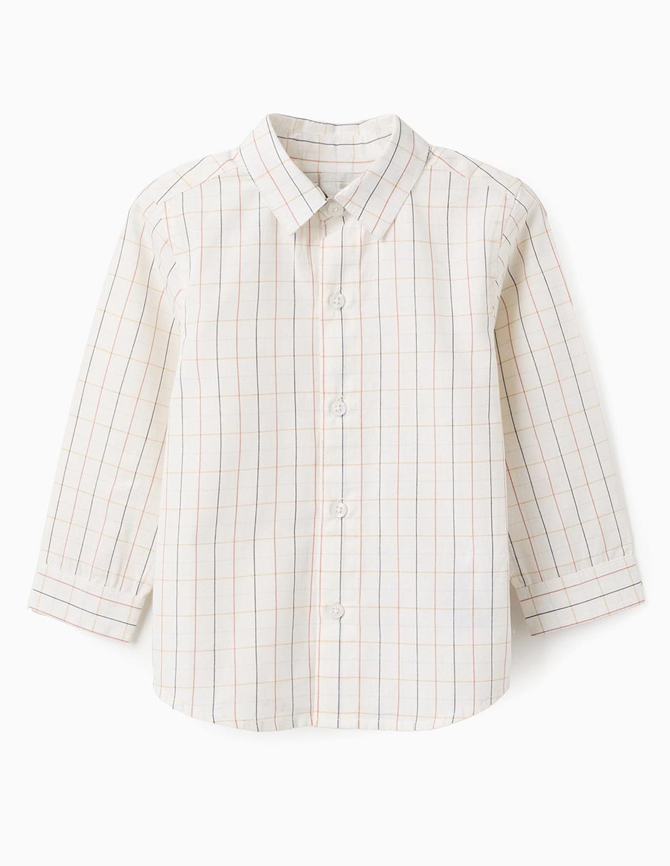 Camisa casual de algodón manga larga para niño Camisa casual de algodón manga larga para niño