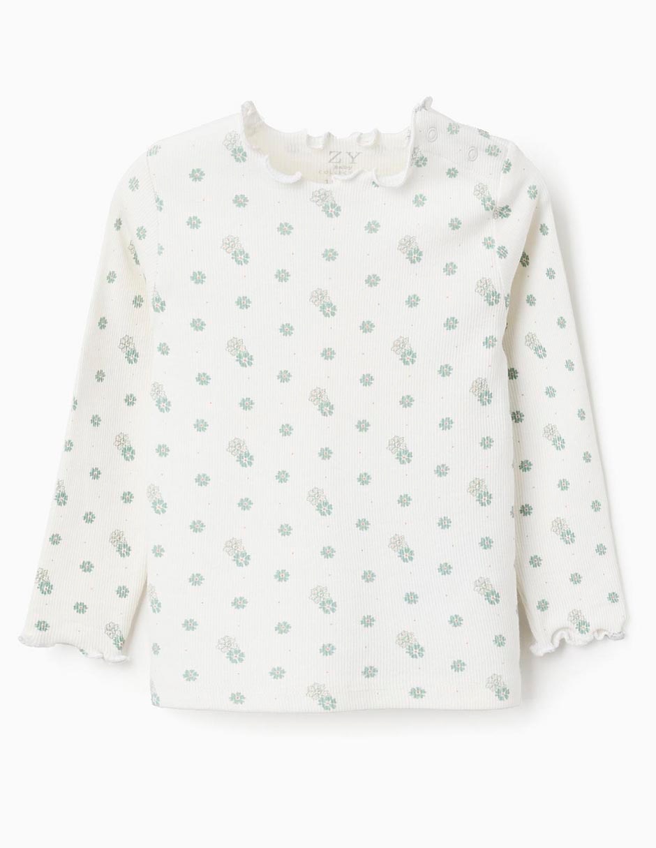 Playera manga larga para bebé niña Playera manga larga para bebé niña