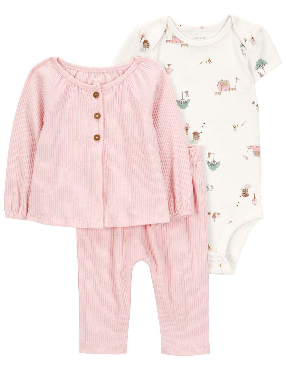 Conjunto de algodón para bebé niña