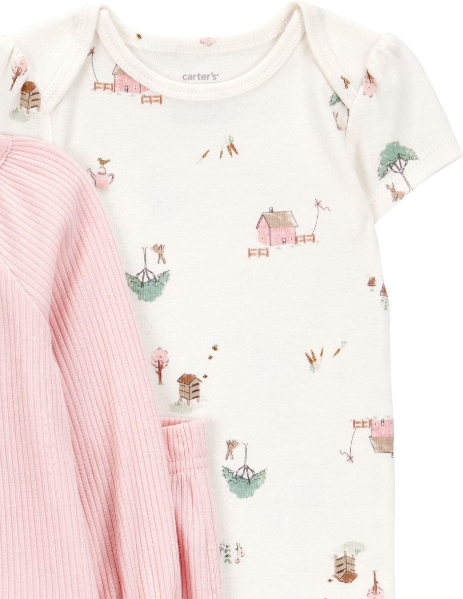 Conjunto de algodón para bebé niña 4
