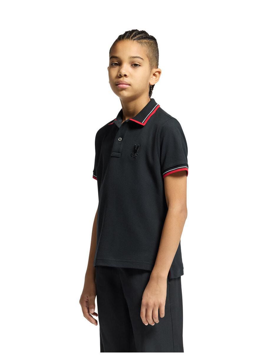 Playera tipo polo de algodón para niño 5