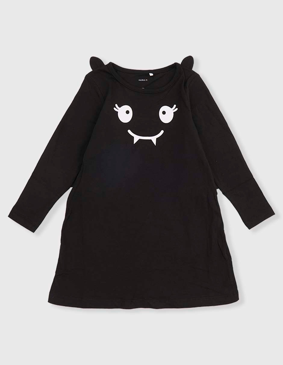 Vestido manga regular para niña