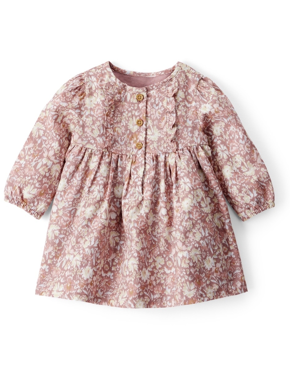 Vestido con calzón manga regular para niña
