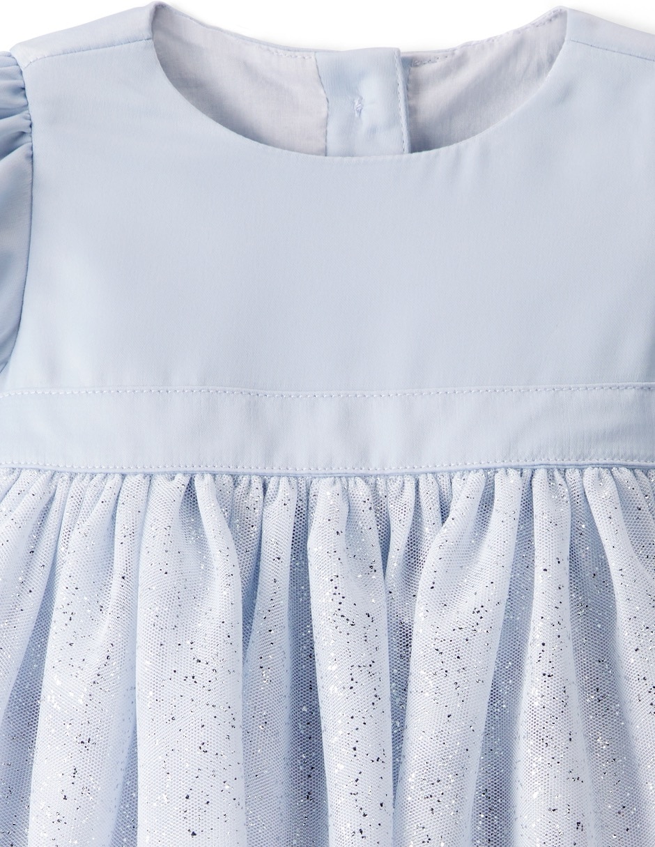 Vestido manga globo para bebé niña 4