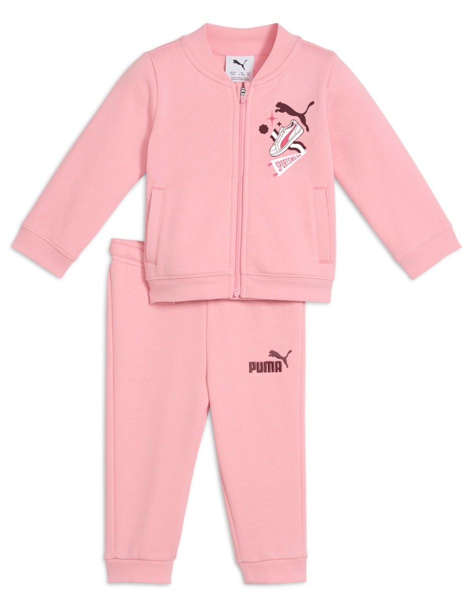 Conjunto minicats fullzip fl inf de algodón para bebé niña