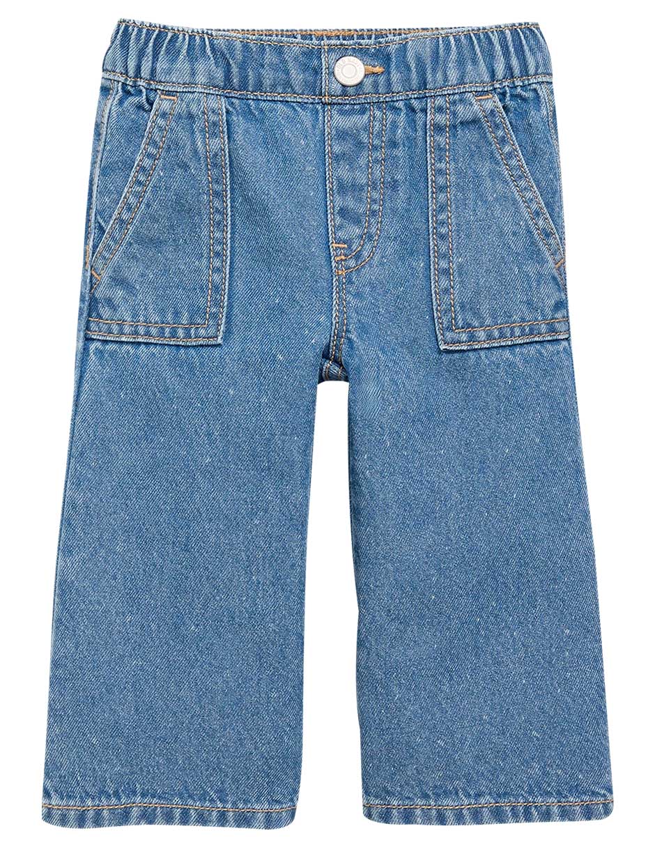 Jeans flare lavado obscuro para bebé niña Jeans flare lavado obscuro para bebé niña