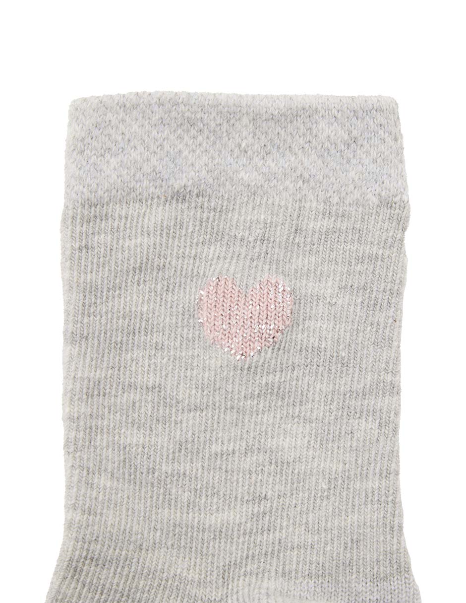 Set de calceta antiderrapante de algodón para bebé niña 3 pares 2