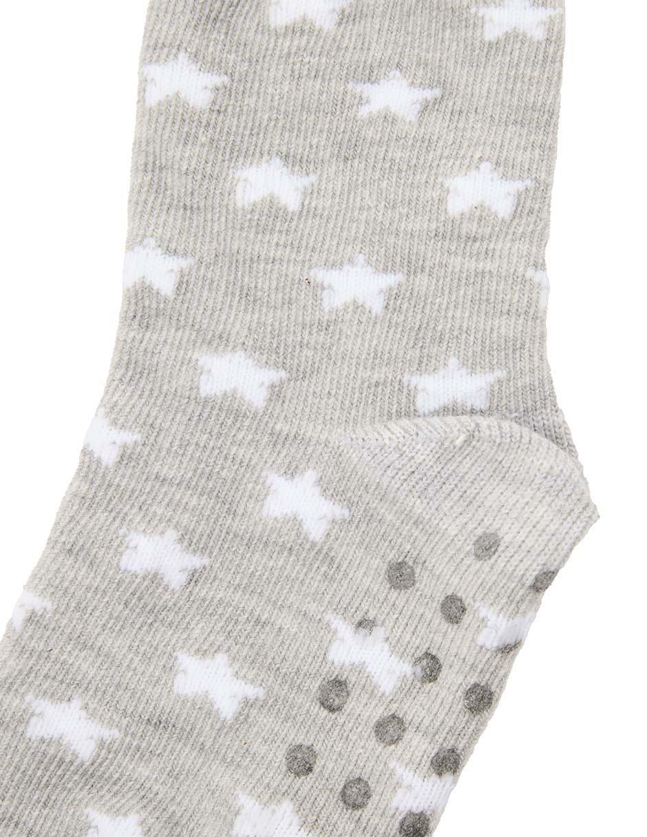 Set de calceta antiderrapante de algodón para bebé niña 6 pares 3
