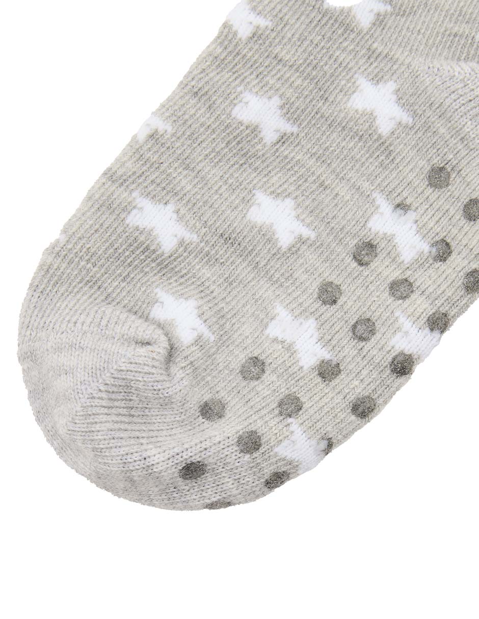Set de calceta antiderrapante de algodón para bebé niña 6 pares 4