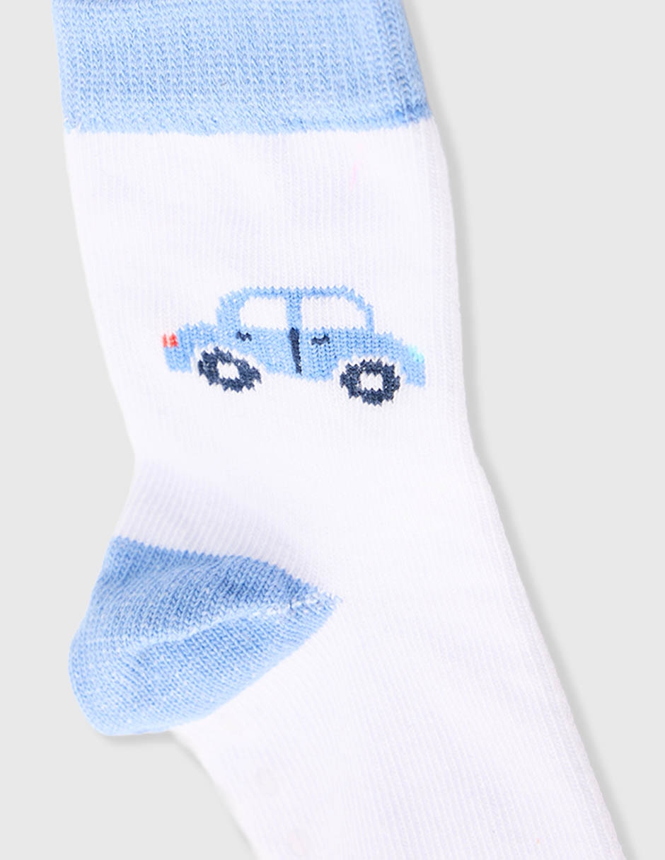 Set de calceta antiderrapante de algodón para bebé niño 6 pares 2
