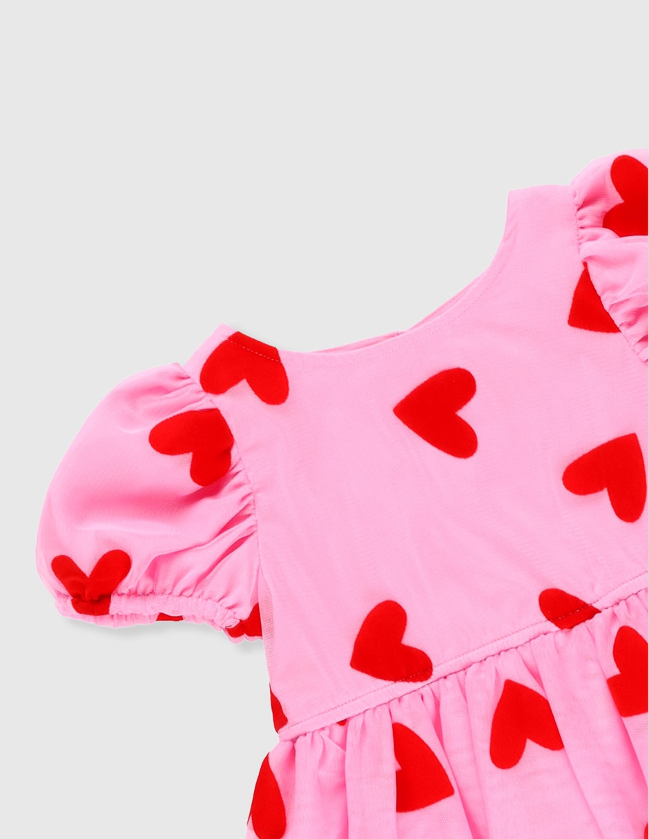 Vestido manga globo para niña 3