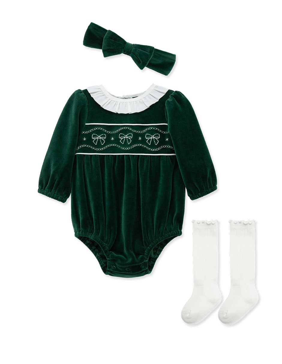 Conjunto de algodón para bebé niña 3 piezas Conjunto de algodón para bebé niña 3 piezas