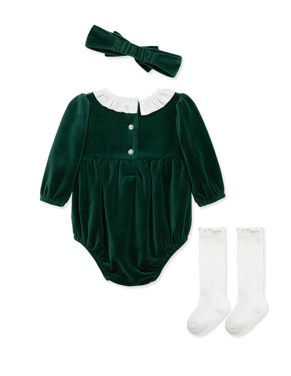Conjunto de algodón para bebé niña 3 piezas 2