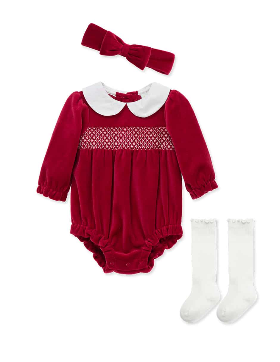Conjunto de algodón para bebé niña 3 piezas Conjunto de algodón para bebé niña 3 piezas