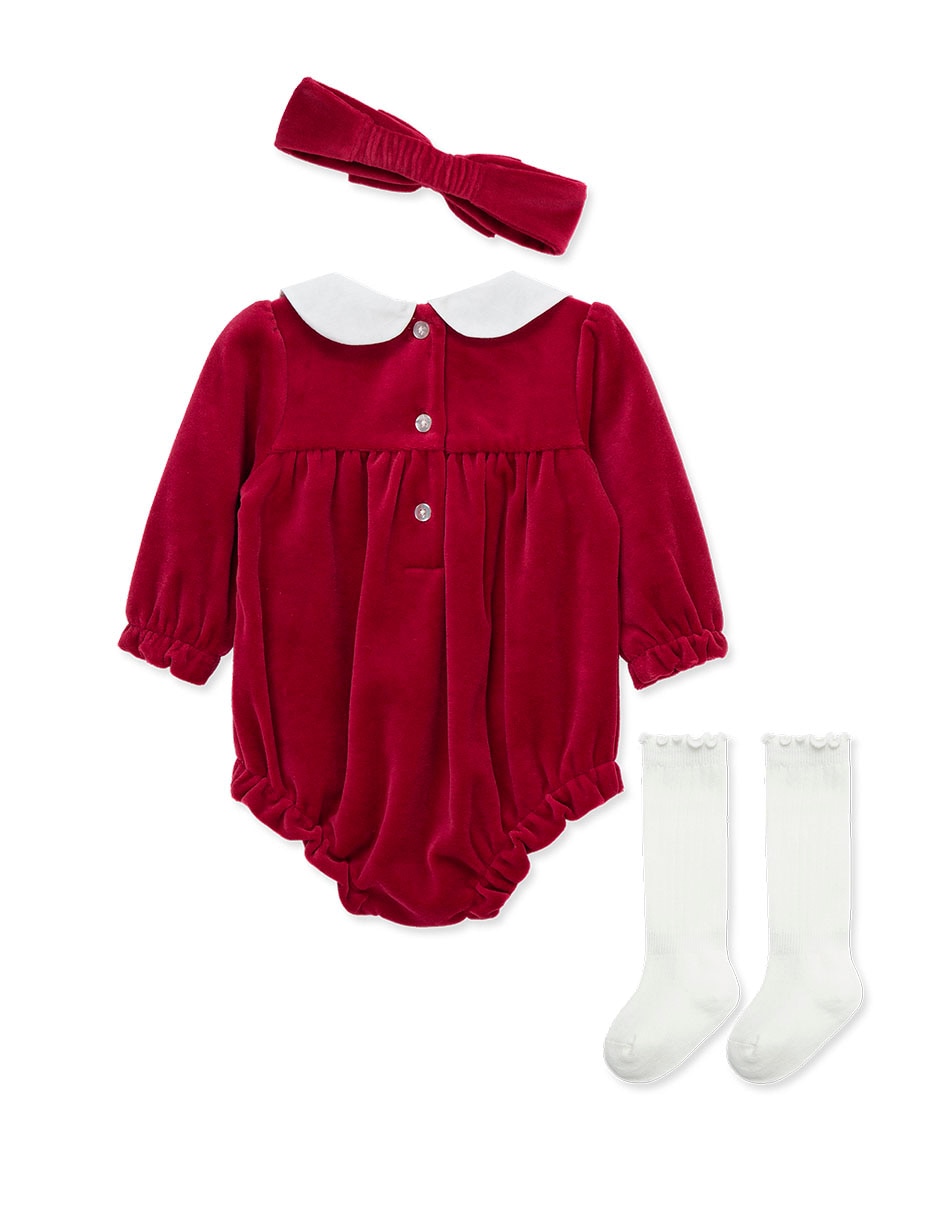 Conjunto de algodón para bebé niña 3 piezas 2