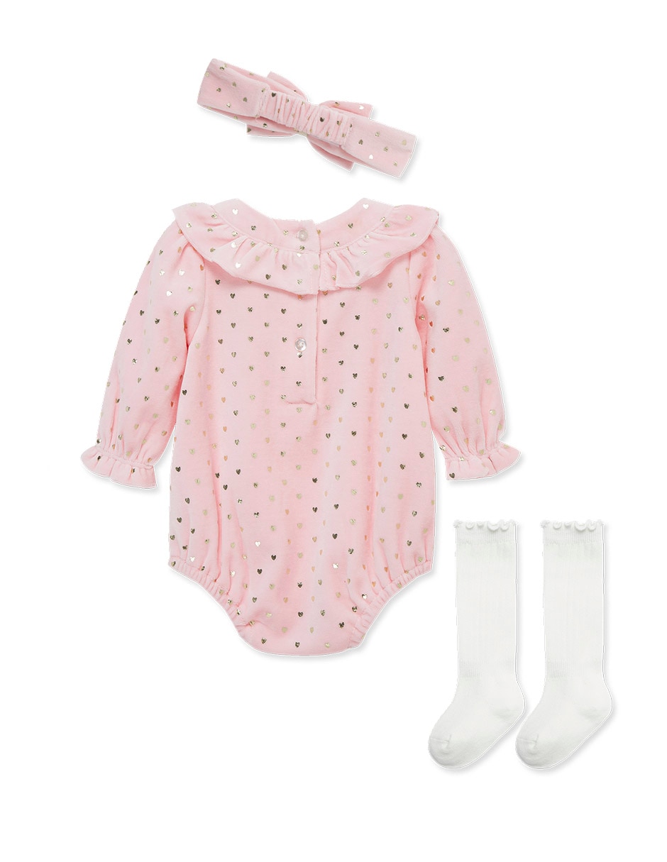 Conjunto de algodón para bebé niña 3 piezas 2