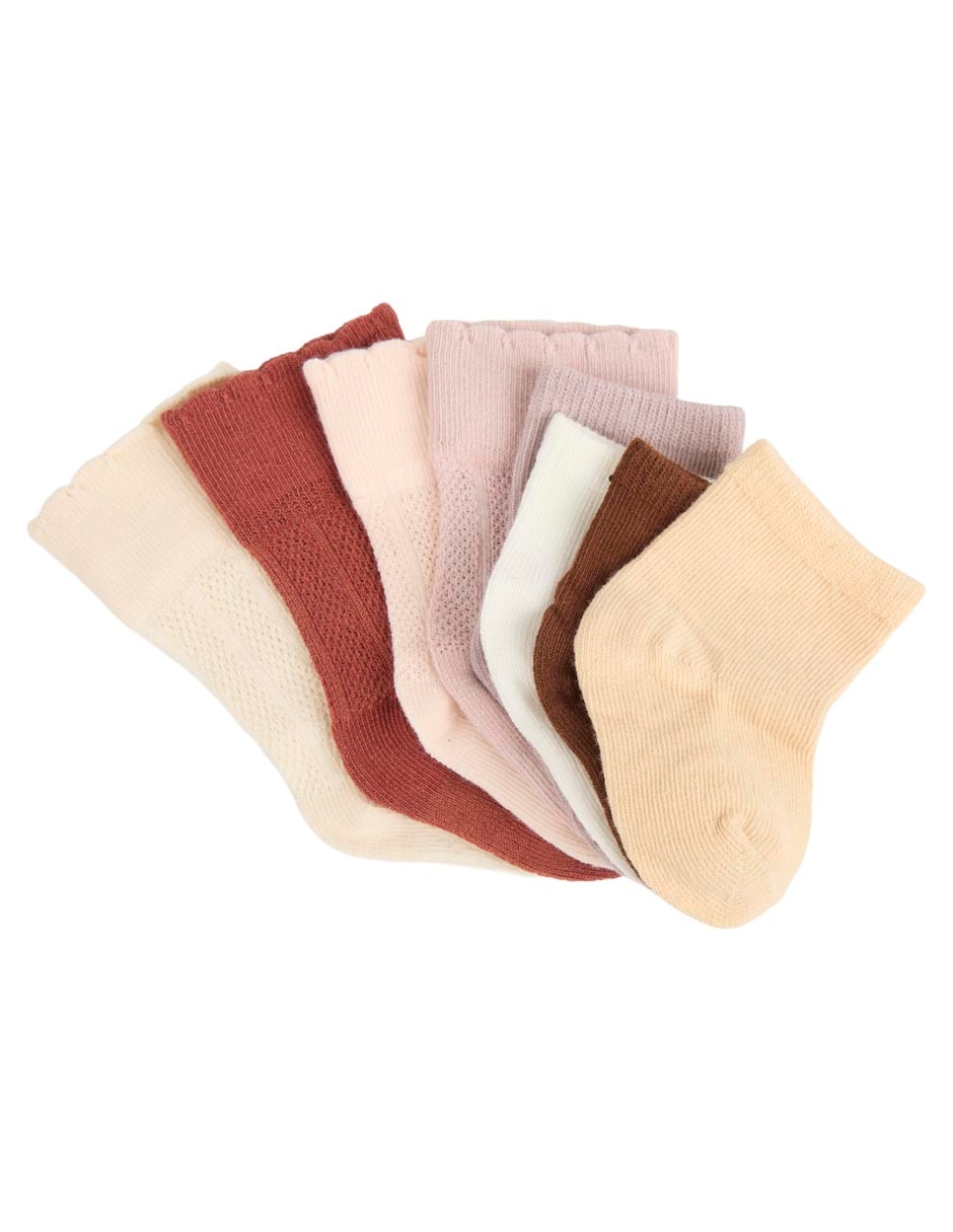 Set de calcetín de algodón para bebé niña 8 pares
