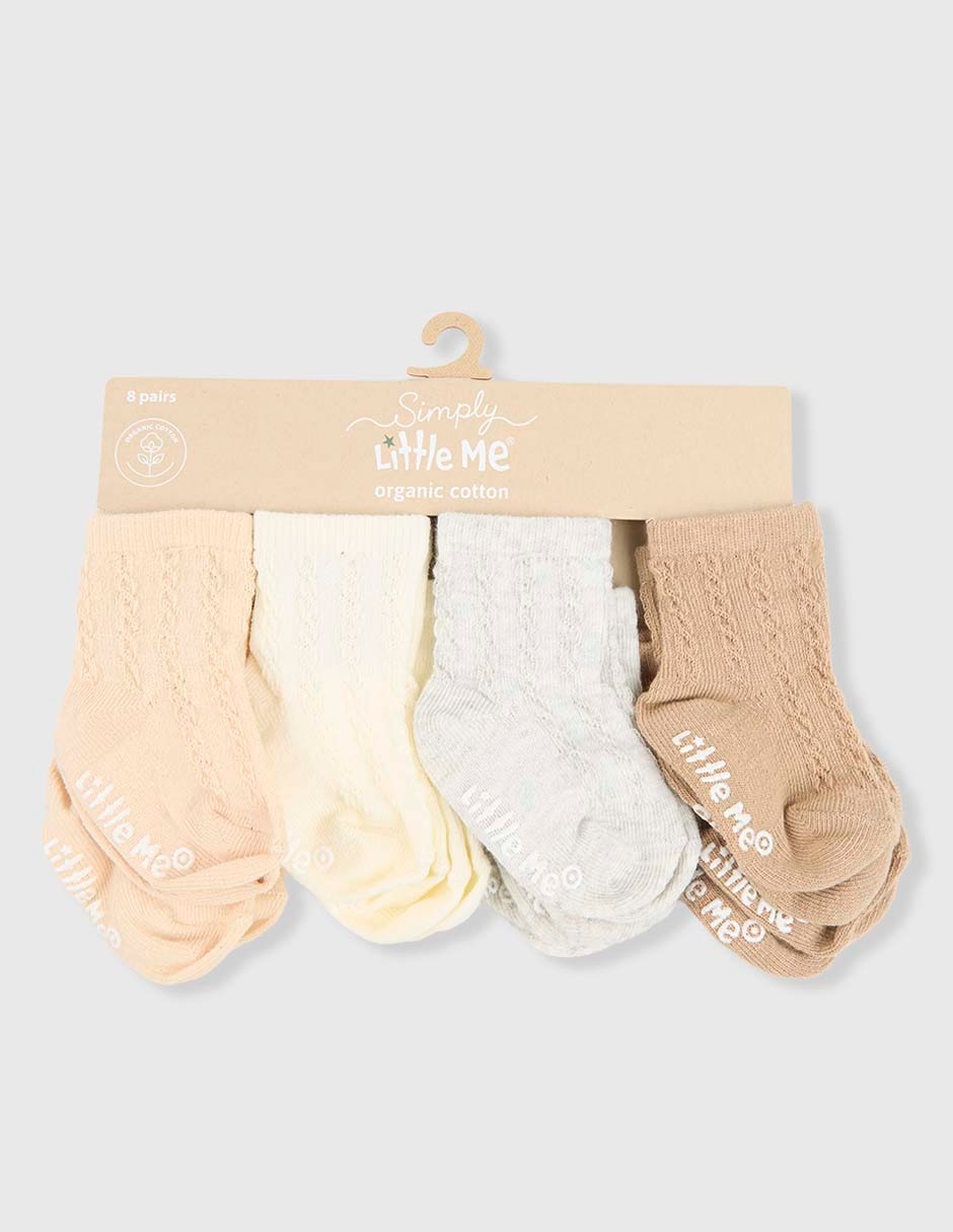 Set de calcetín antiderrapante de algodón para bebé niño 8 pares 4