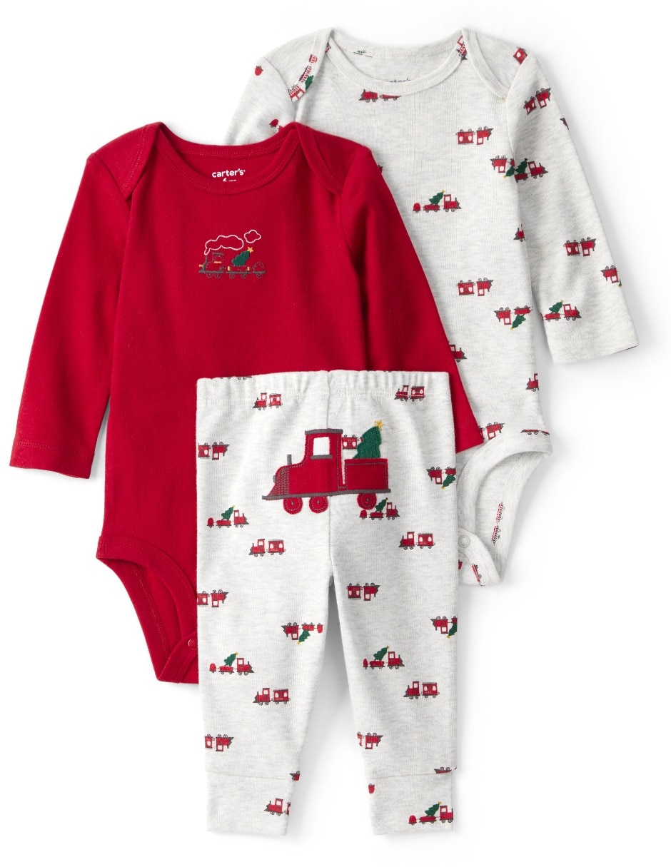 Conjunto navideño de algodón para bebé niño Conjunto navideño de algodón para bebé niño