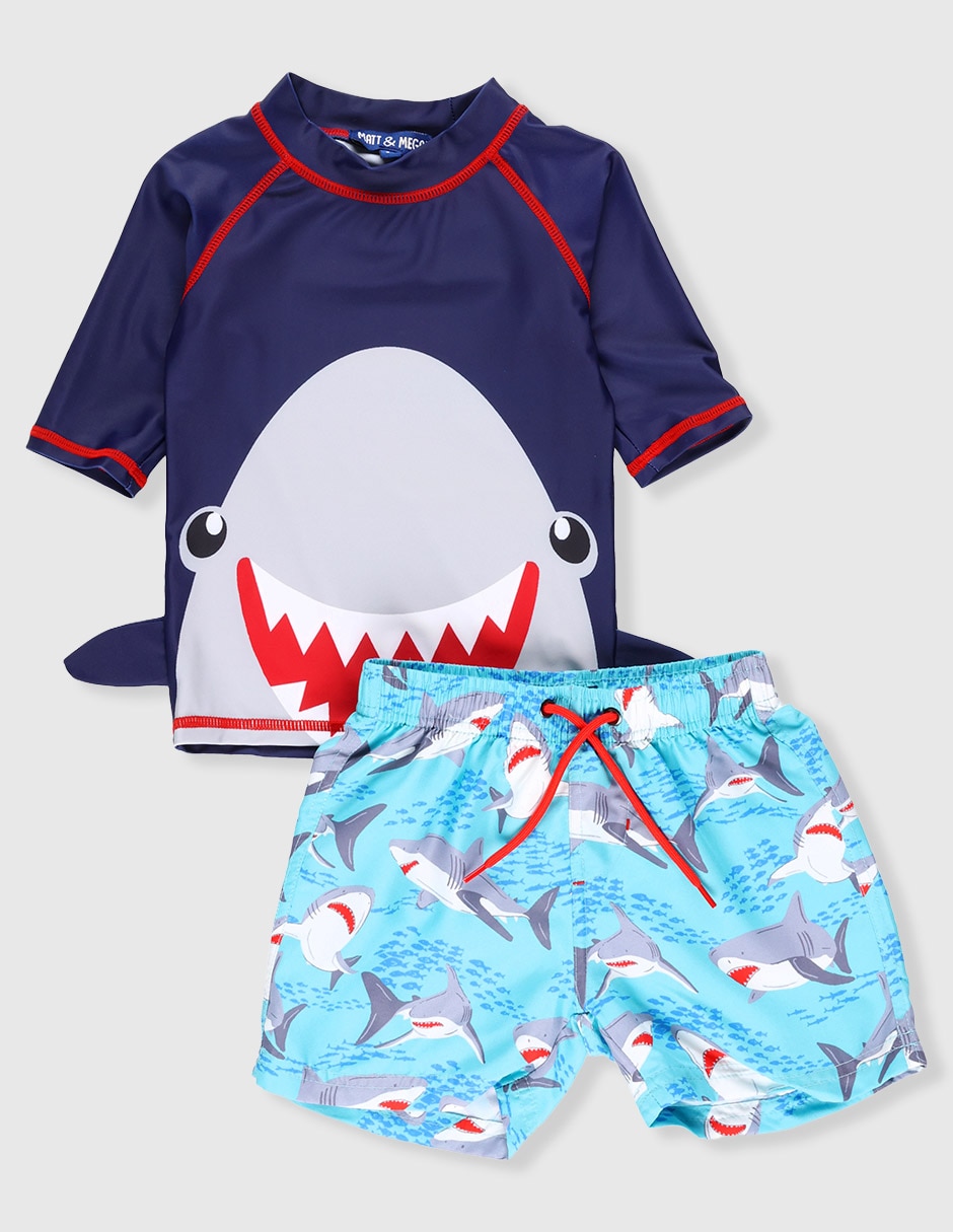 Traje de baño completo Matt & The Children's Place Tiburón para bebé niño Traje de baño completo Matt & The Children's Place Tiburón para bebé niño