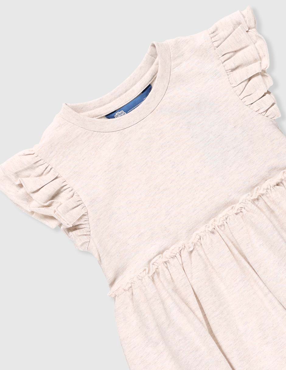 Vestido manga volantes para niña 3