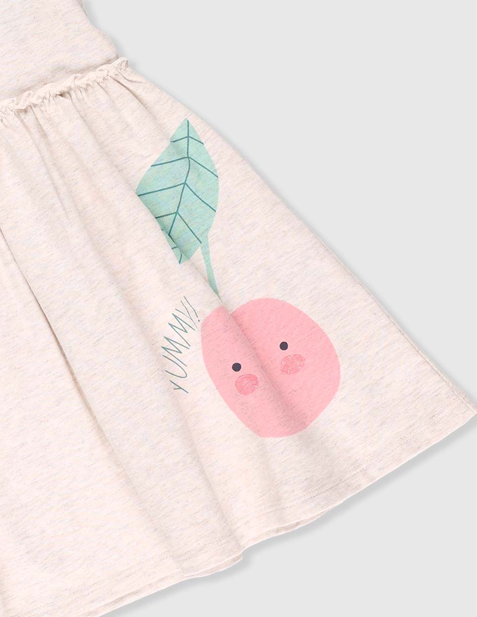Vestido manga volantes para niña 4