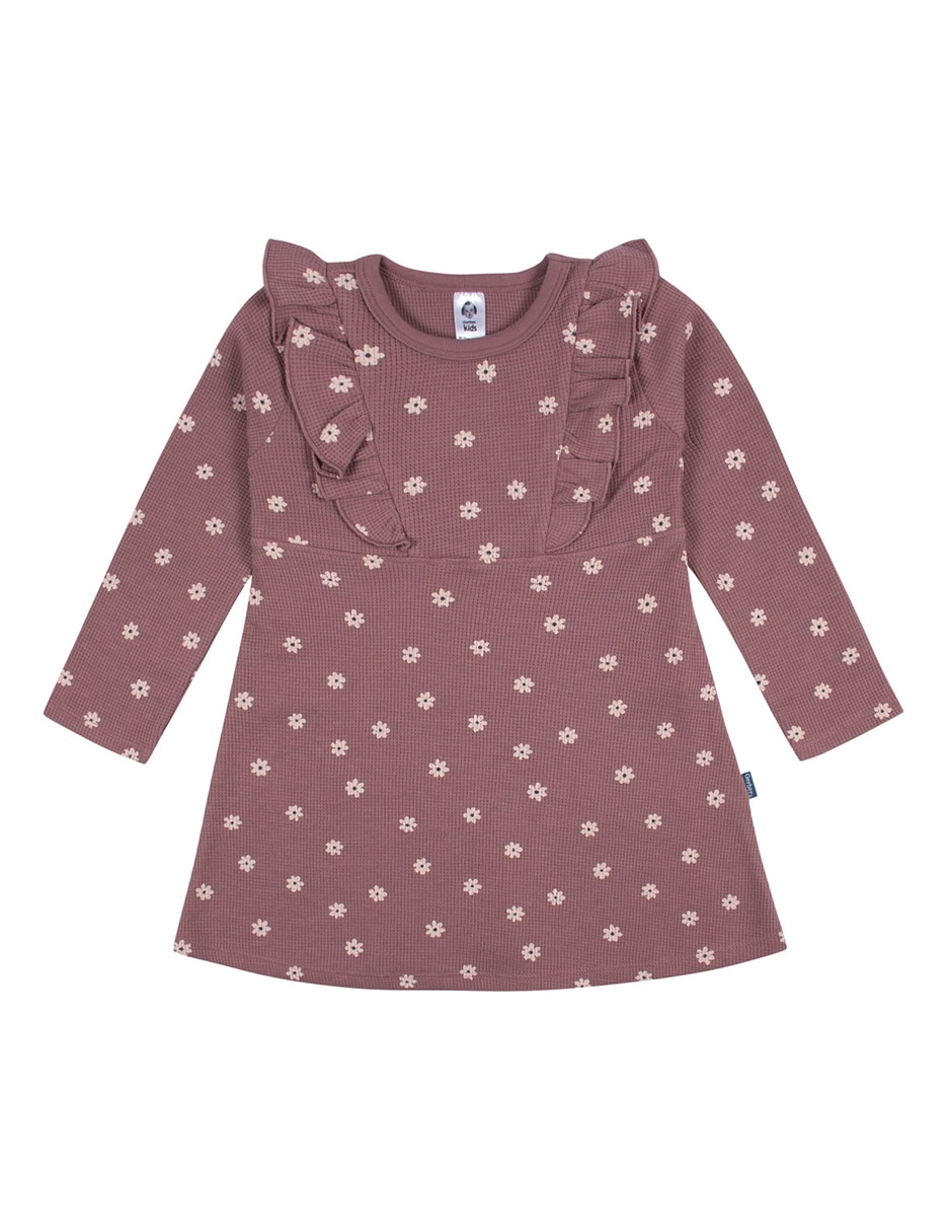 Vestido manga acampanada para niña Vestido manga acampanada para niña