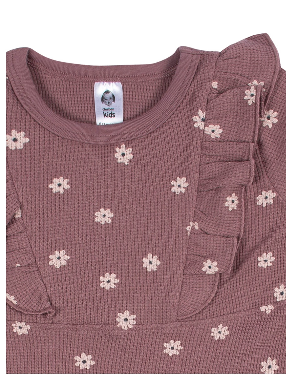 Vestido manga acampanada para niña 3