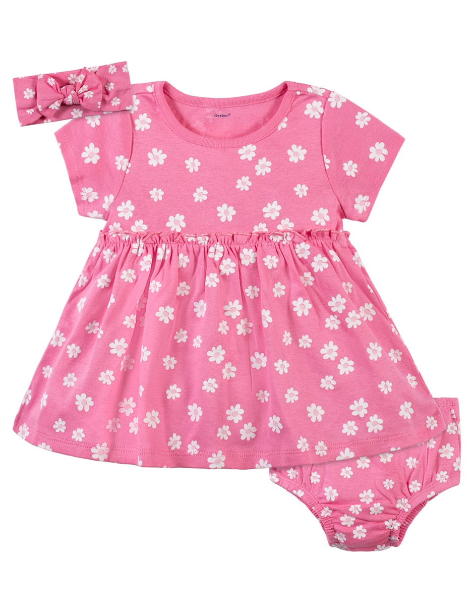 Set vestido manga acampanada para bebé niña Set vestido manga acampanada para bebé niña