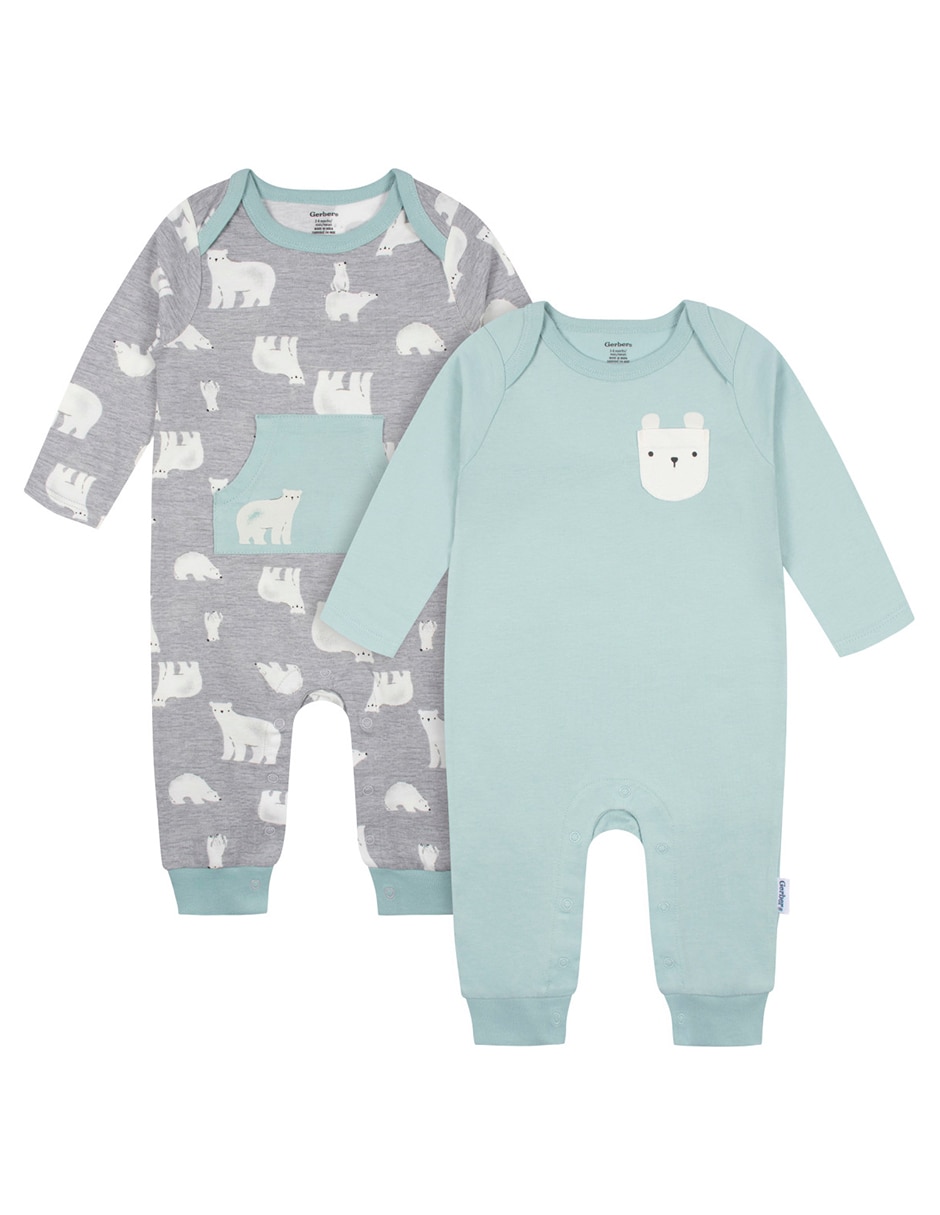 Set de mamelucos de algodón para bebé niño