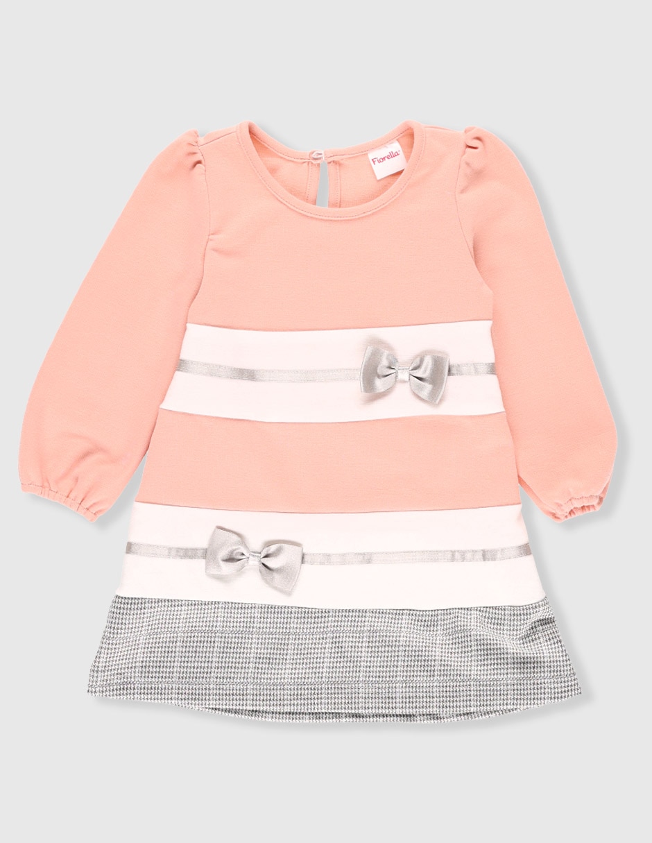 Vestido manga globo para bebé niña