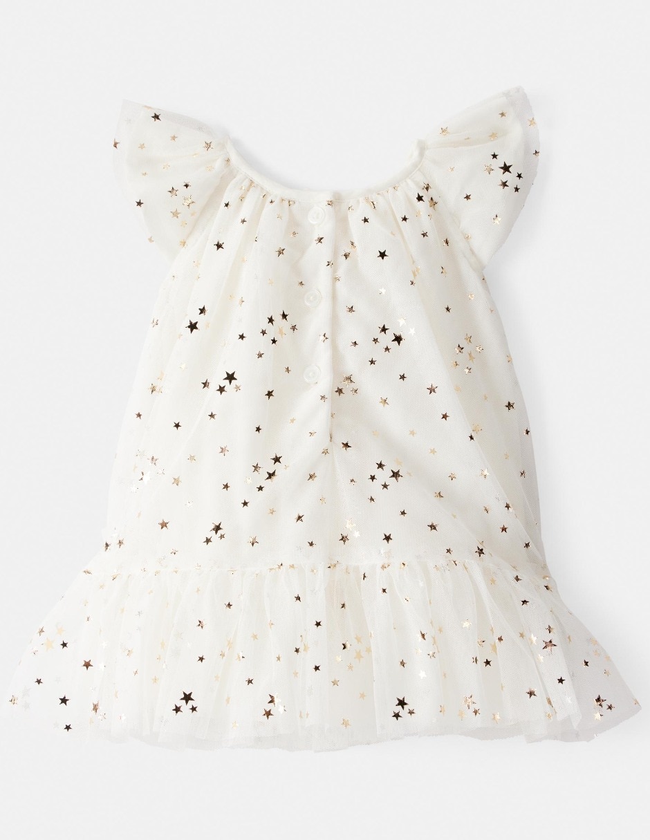 Vestido manga volantes para bebé niña 2