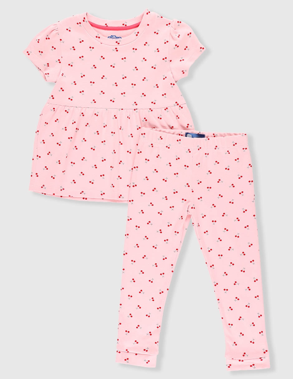 Conjunto de algodón para bebé niña 2 piezas Conjunto de algodón para bebé niña 2 piezas