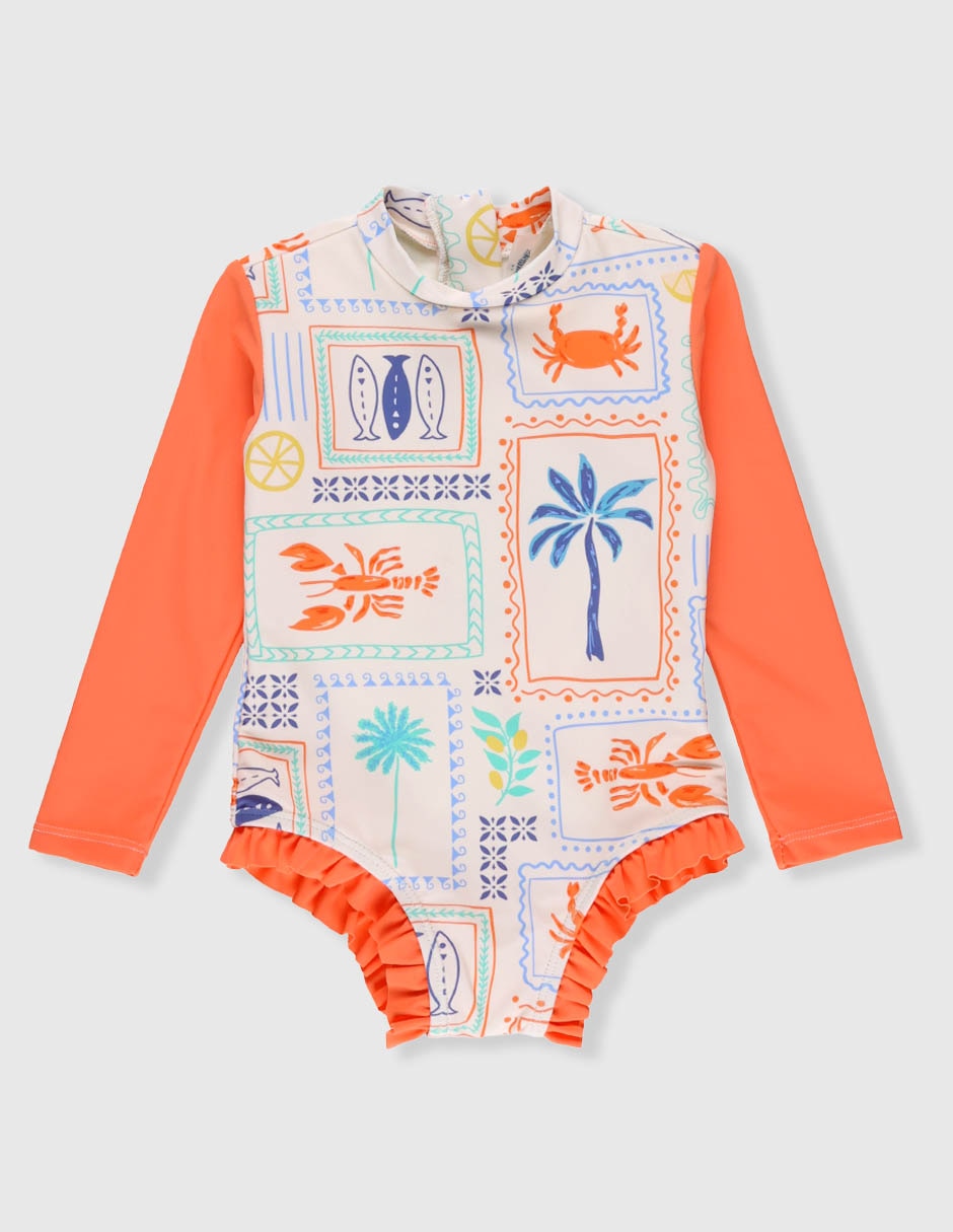 Traje de baño completo para bebé niña