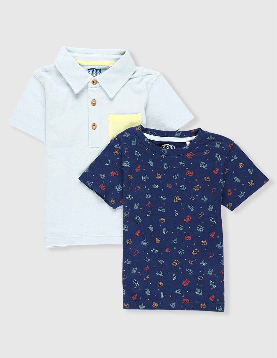 Set playera Baby manga corta para niño Set playera Baby manga corta para niño