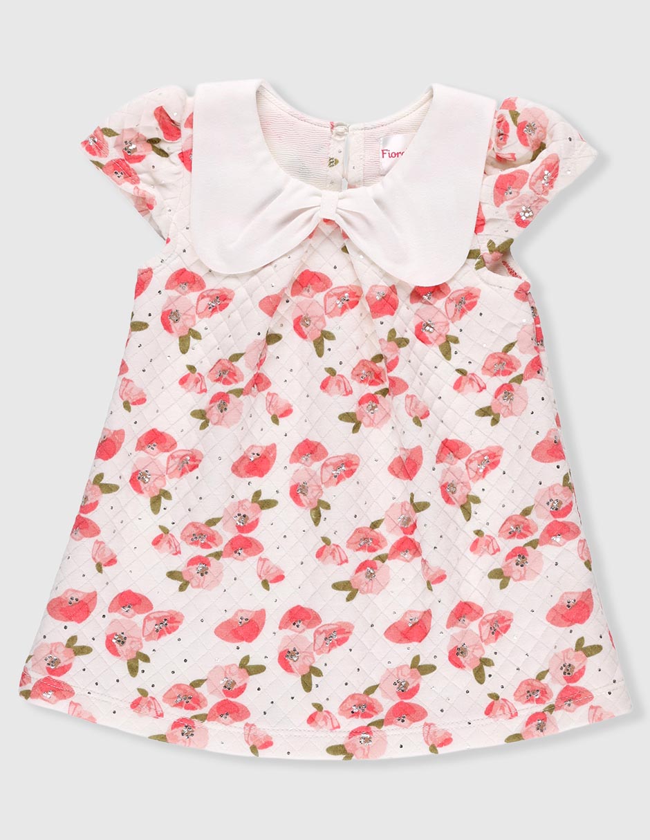 Vestido manga cap para bebé niña Vestido manga cap para bebé niña