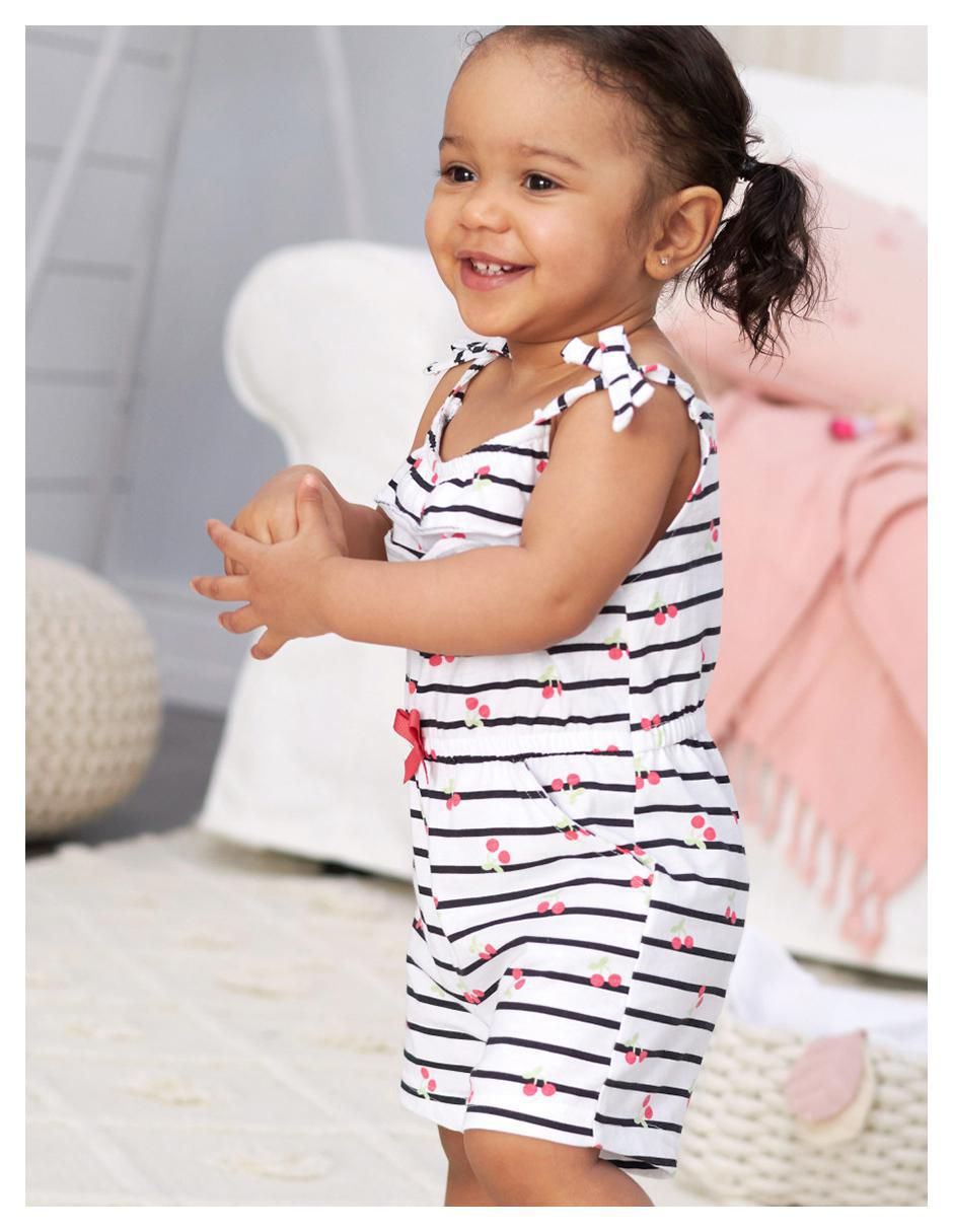 Set romper de algodón para niña 5