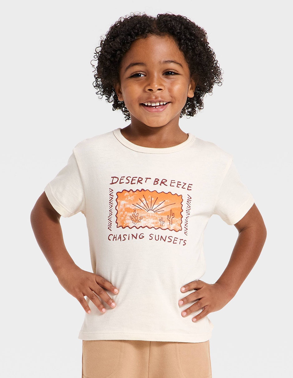 Playera manga corta para niño