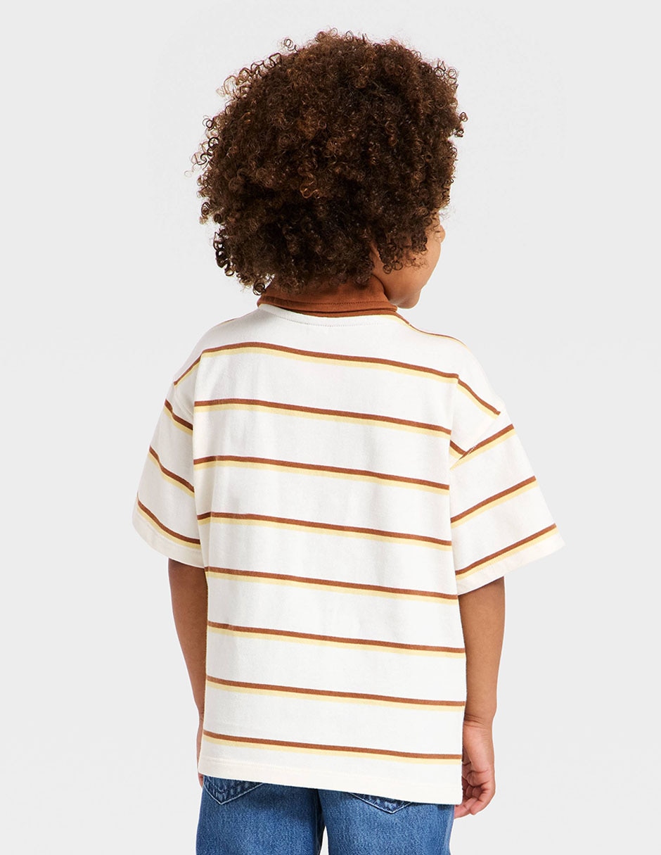 Playera tipo polo de algodón para niño 2