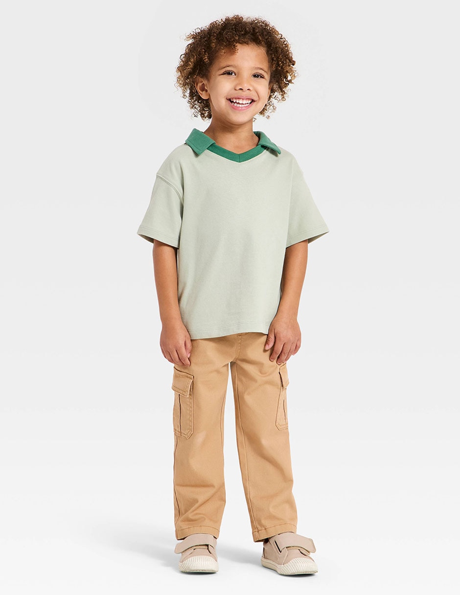 Playera tipo polo Cat & Jack de algodón para niño 3