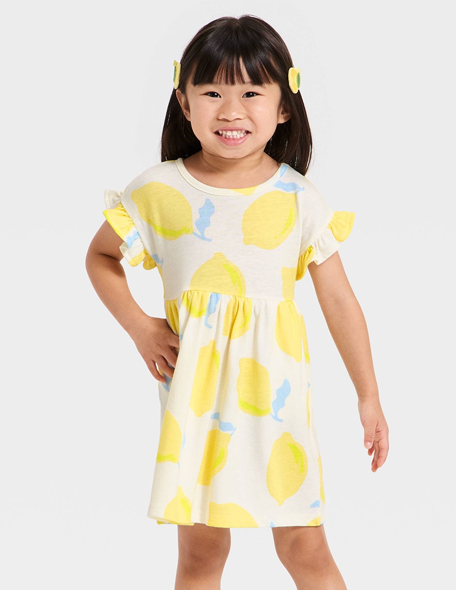 Vestido manga volantes para niña Vestido manga volantes para niña