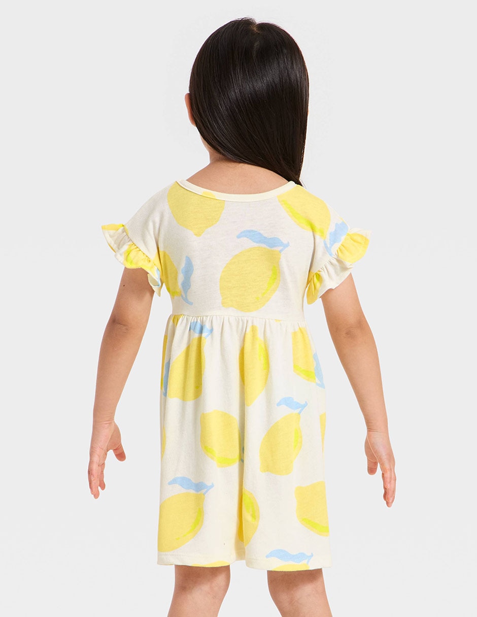 Vestido manga volantes para niña 2