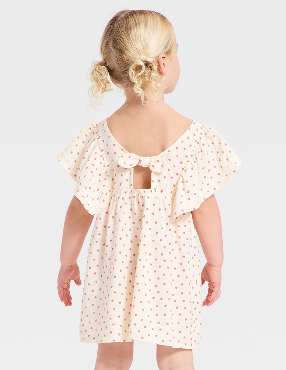 Vestido manga volantes para niña 2