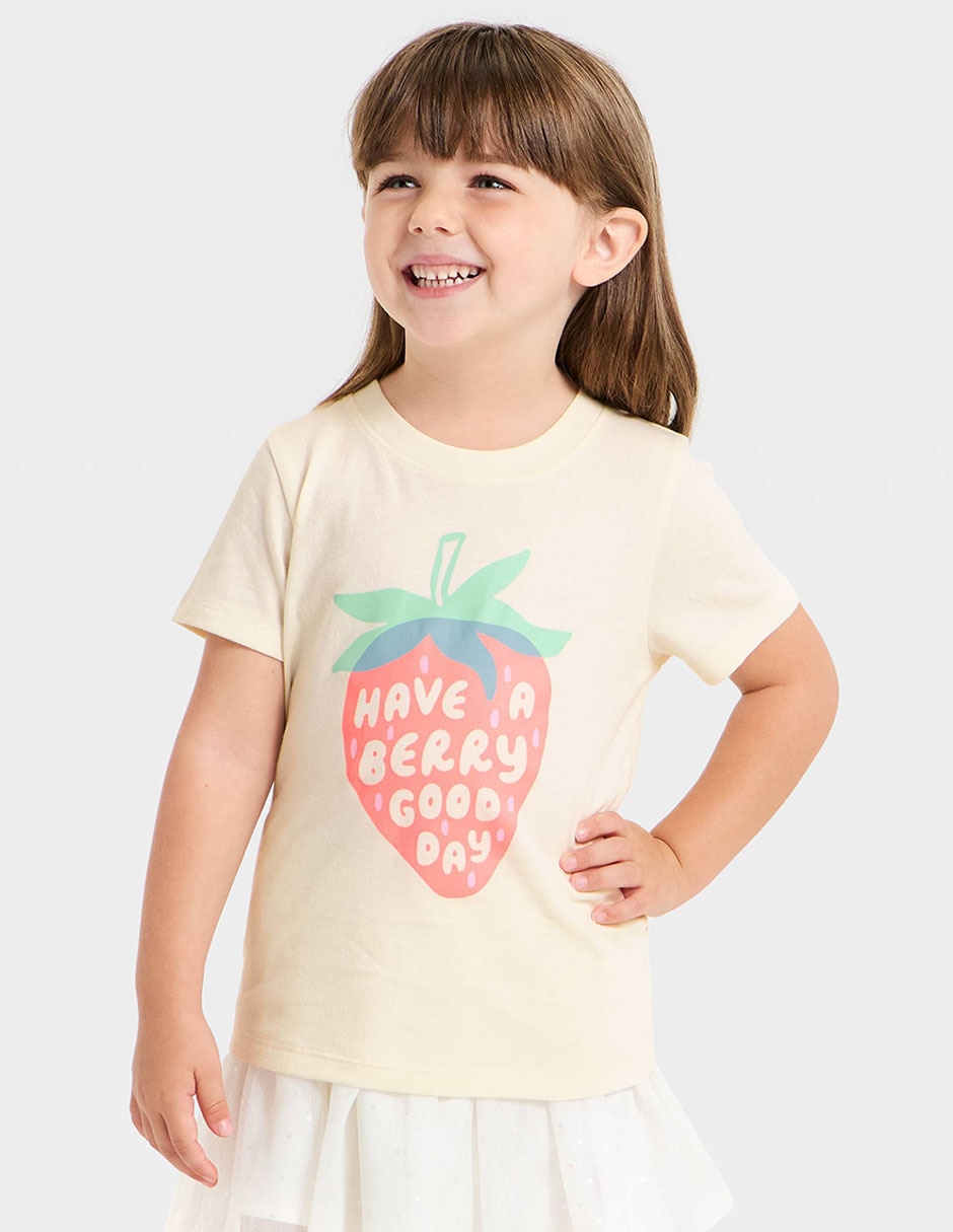Playera manga corta para niña Playera manga corta para niña