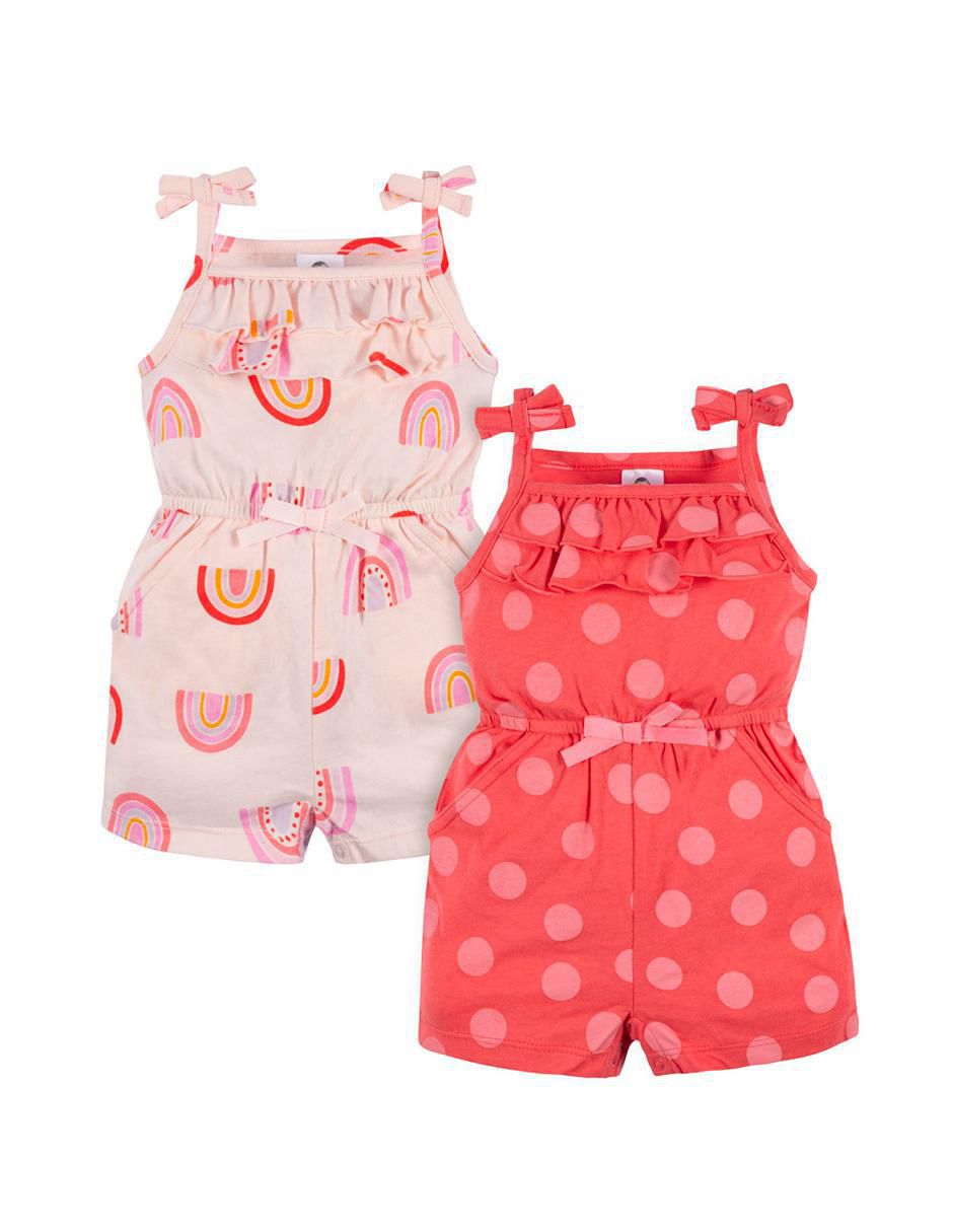 Set romper de algodón para bebé niña
