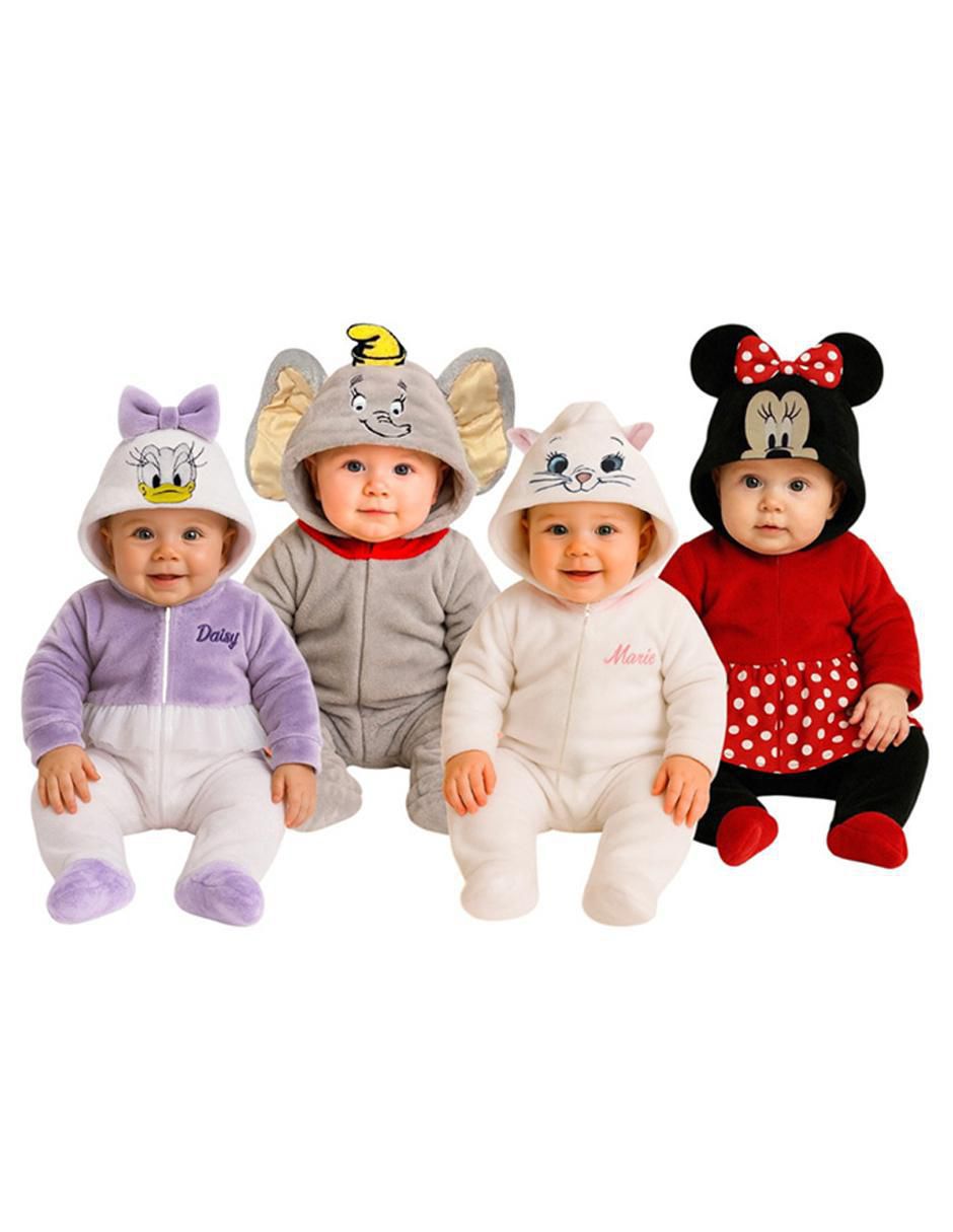 Set de mamelucos Daisy, Dumbo, Marie y Minnie para bebé